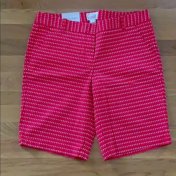 ⭐️ J Crew Factory women’s Bermuda shorts, red, size 4 - Picture 1 of 6